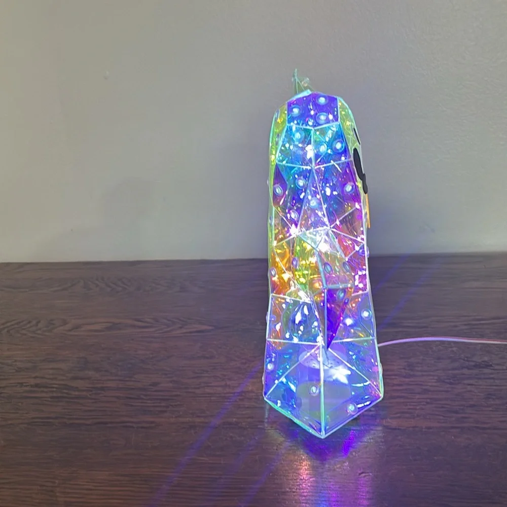 NWT-🔋OPERATED--LED Light Up- Multicolor Holographic Halloween Ghost Decoration